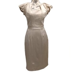 Andy The-Anh beige sheath dress